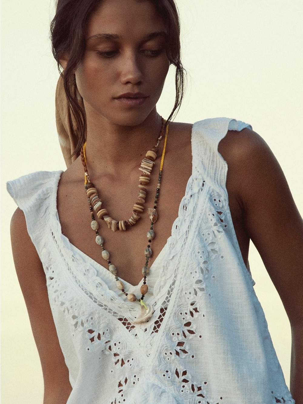Free People Isabella Choker Shell Necklace - Picture 2 of 5